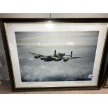 A limited edition print 27/350 of an RAF aircraft signed ATG Dowling 81