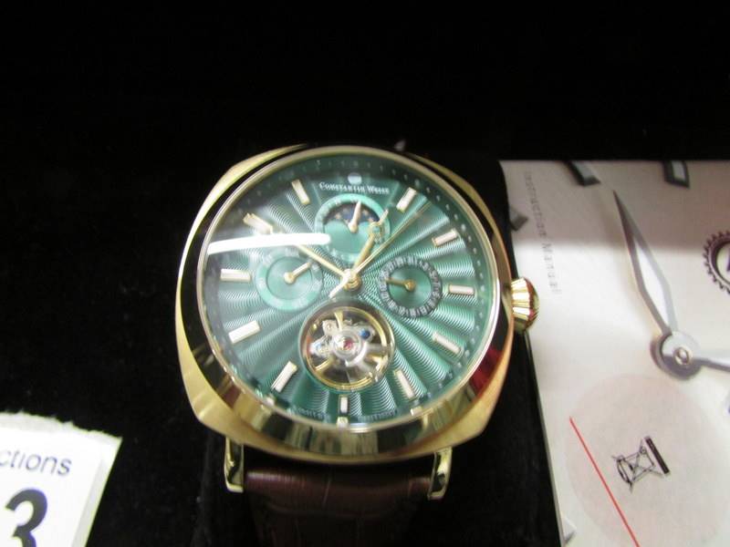 A cased as new Constantine Weisz gent's wrist watch. - Image 2 of 2