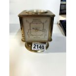 An Angelus circa 1950 Swiss gilt brass portable clock/weather station.