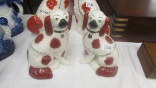 A large pair of Staffordshire spaniels.