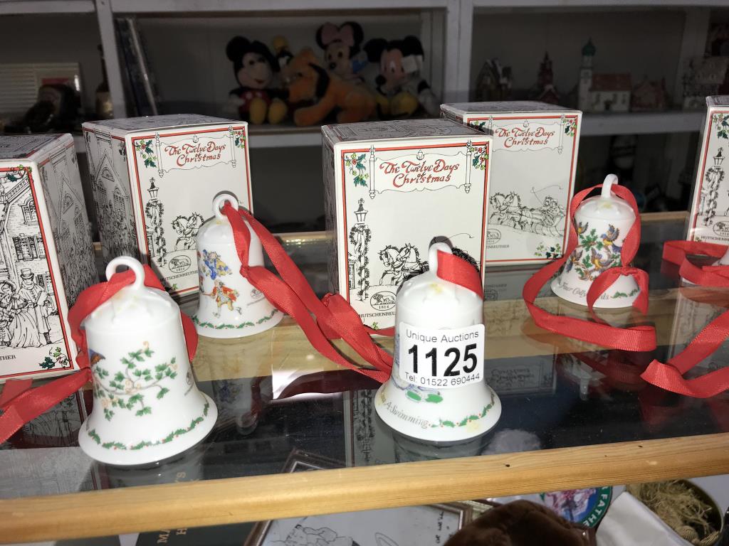 The twelve days of Christmas boxed porcelain bells by Hutchenreuther 1 a/f - Image 3 of 4