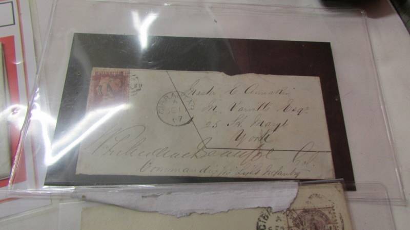 A quantity of Victorian penny red stamps, some on envelopes. - Image 3 of 7