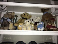 A Franklin Mint heirloom cowboy bear and other bears etc