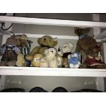 A Franklin Mint heirloom cowboy bear and other bears etc