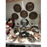 A quantity of collectors plates etc