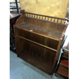 An Edwardian mahogany wall bookcase