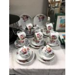 A 42 piece vintage Victoria china tea set