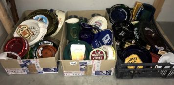3 boxes of breweriana including ashtrays jugs etc