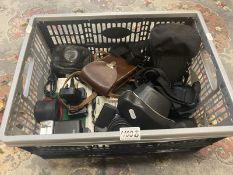 A mixed lot of cameras, accessories & lenses including Olympus Trip 35 & Practica MT23 etc.