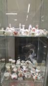 Fifty pieces of assorted crested china, various crests, mostly unmarked.
