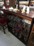 A mahogany effect bookcase