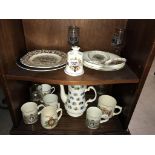 A quantity of royalty commemorative ware including coffee pot