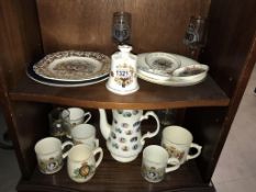A quantity of royalty commemorative ware including coffee pot