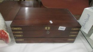 A Victorian mahogany writing box.