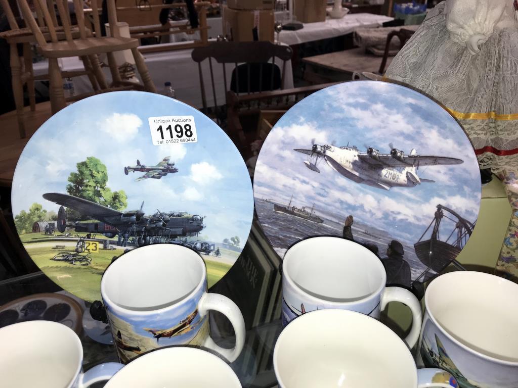 6 aircraft mugs and 2 aircraft collectors plates - Image 2 of 4