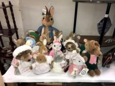 A fabulous lot of Beatrix Potter Peter Rabbit soft toys