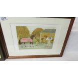 Vincent Haddelsey (1934-2010) Limited edition horse racing themed lithographic print 42/50 (XL11/L)