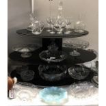 A good lot of glass including plate stands,