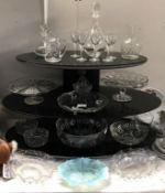 A good lot of glass including plate stands,