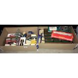 A box of mainly loose dusty diecast and Lledo models plus quantity empty boxes