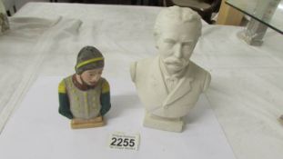 A Goss bust of W H Goss and a W H Goss bust 'Peeping Tom of Coventry'.