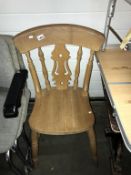 A pine kitchen chair