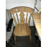 A pine kitchen chair