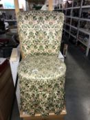 A vintage bentwood chair with fabric cover