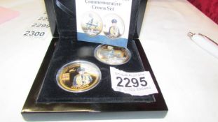 A cased Dambuster Heroes commemorative coin set with 'The Avro Lancaster' coin and 'The Wing