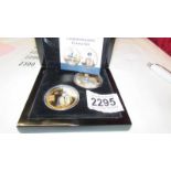 A cased Dambuster Heroes commemorative coin set with 'The Avro Lancaster' coin and 'The Wing