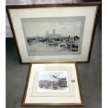 A framed and glazed print of the Brayford,