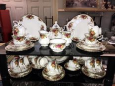 A Royal Albert Old Country Rose tea set Approx 58 pieces