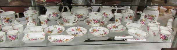 In excess of 30 pieces of Royal Crown Derby posies including teapots, jugs, jam pots,
