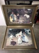 2 early framed and glazed prints by Arthur J Elsley ****Condition report**** Frame