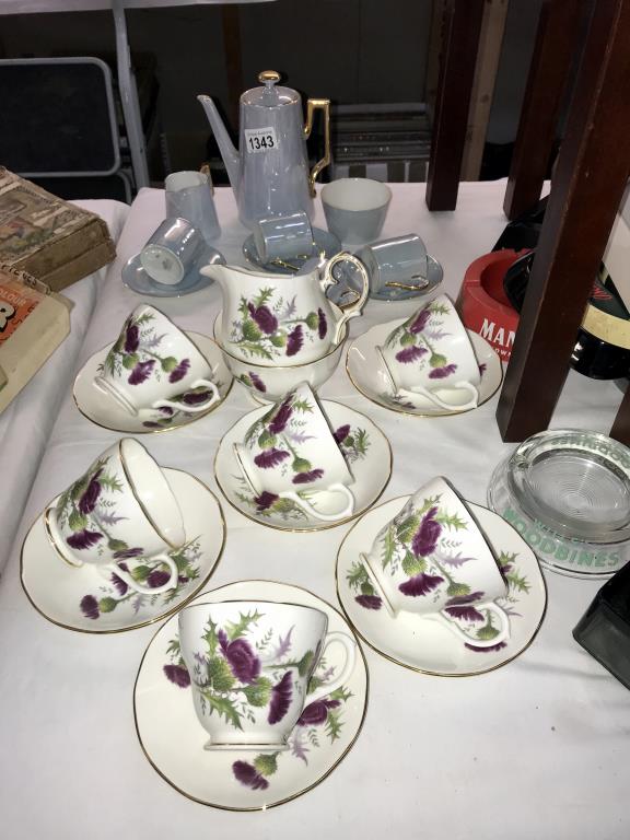 A Duchess Highland beauty tea set and Victorian china Czech coffee set
