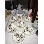 A Duchess Highland beauty tea set and Victorian china Czech coffee set