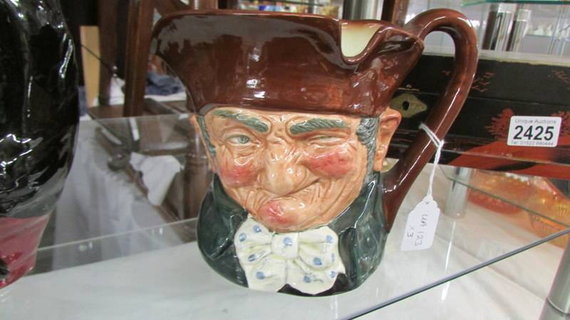 Three Royal Doulton character jugs - Old Charley, Dick Turpin and Drake. - Image 2 of 4