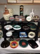 A large lot of breweriana pub ashtrays,