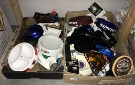 2 boxes of breweriana pub memorabilia,