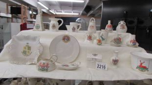 Approximately 19 pieces of Shelley crested China, various crests.