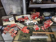 A quantity of unboxed Matchbox models of Yesteryear fire engines,