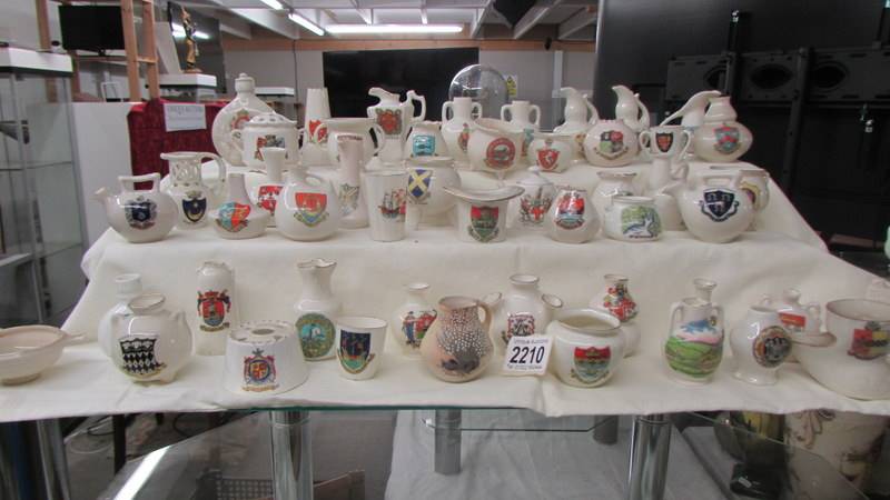 Fifty pieces of assorted crested china, various crests,