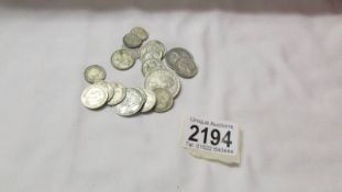 20 Australian silver coins, 63 grams.