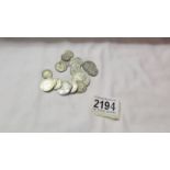 20 Australian silver coins, 63 grams.