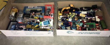 2 large boxes of mixed boxed and unboxed diecast including Matchbox,