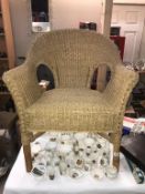 A loom carver chair in natural finish