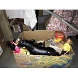 Mixed lot, 2 Action men and accessories (1 has broken fingers), Doll and Horse,