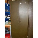 A mid 20th century 'Sankey Sheldon' metal storage cupboard with 4 shelved (184 x 77 x 46 cm) and a