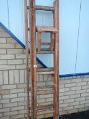 A three tread step ladder.