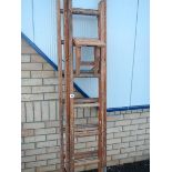 A three tread step ladder.